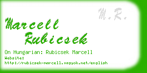 marcell rubicsek business card